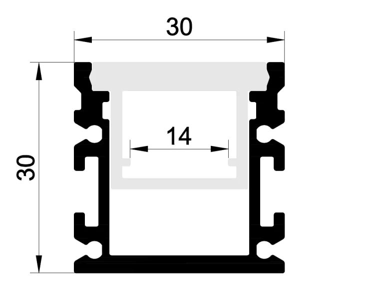 High quality waterproof profile  LED aluminum  LED aluminum profile is used on outdoor park floors and pavilion exterior floors