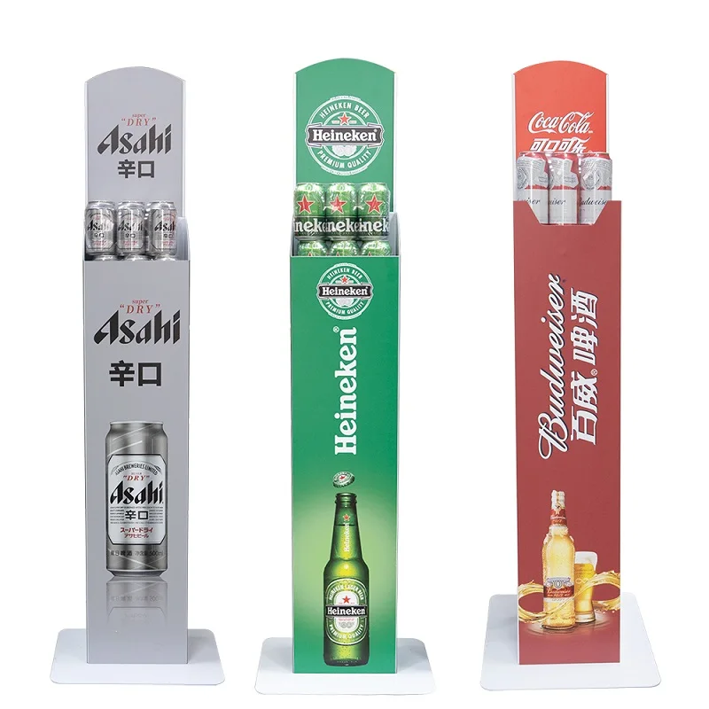 500ml Beer Cans Auto Lift Display Stand Drinks Automatic Lifting Display Shelf Beer Automatic Rising-lowering Display Rack