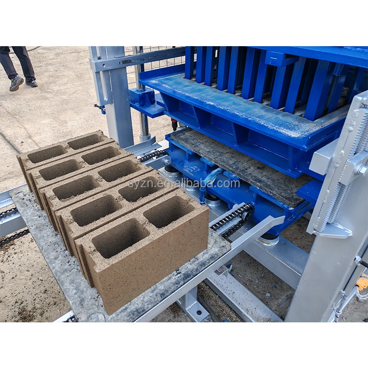 High Efficiency Automatic Hydraulic concrete pole machines Qt4-15 Fly Ash Cement Sand Block Making Machine south africa