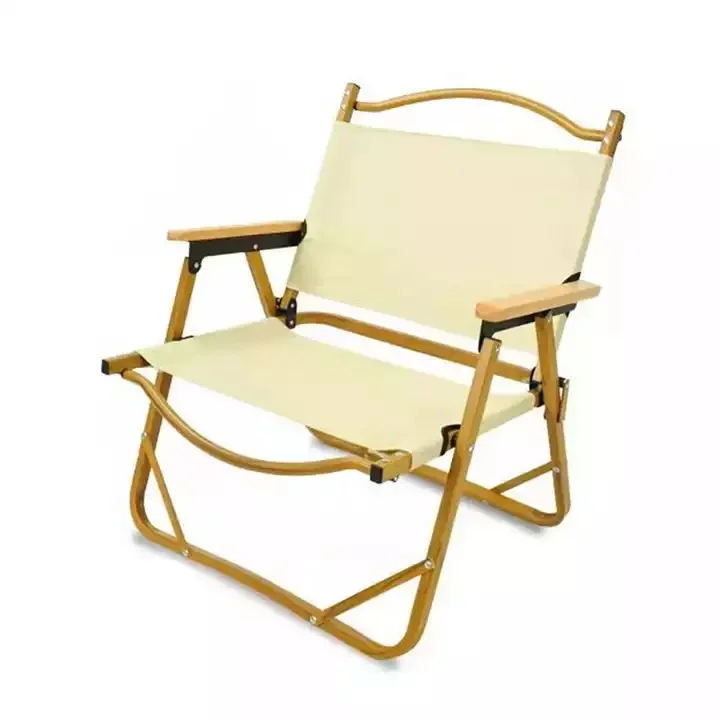 custom logo printed canvas material back side camping chair