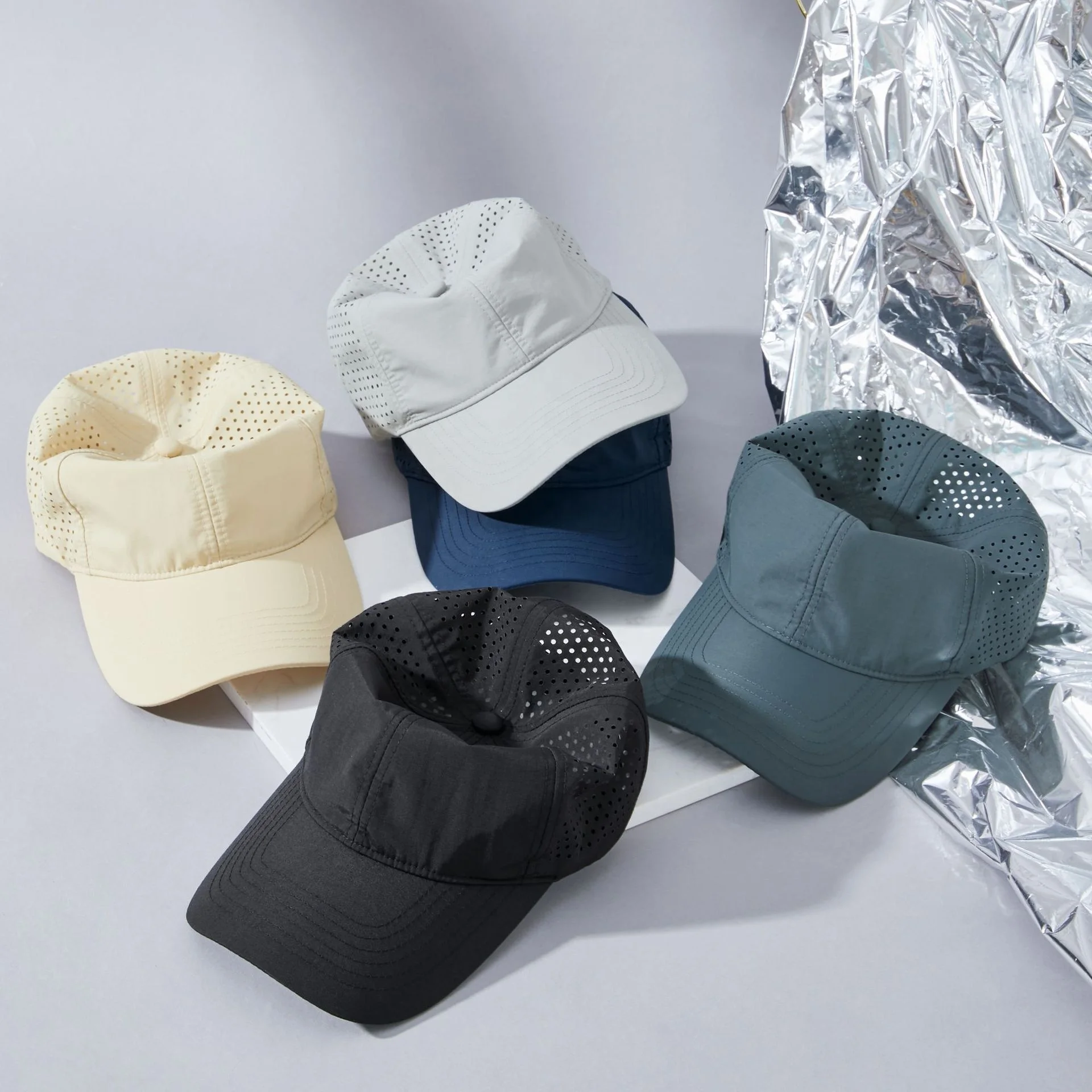 Summer Breathable mesh baseball cap man quick dry nylon outdoor sports hat custom sun protection cap