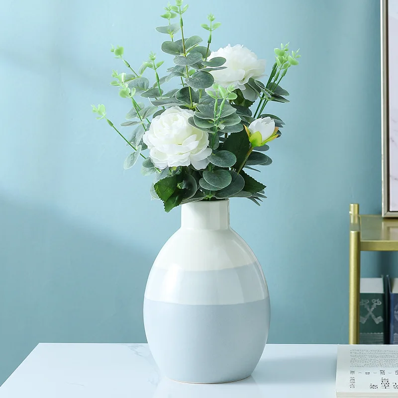
ceramic & porcelain nordic decorative modern minimalist flower vase home decor cylinder hydroponic luxury vases wholesale 