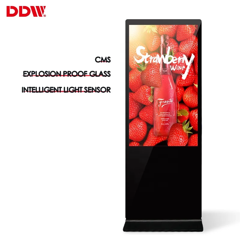 32 43 49 55 65 inch free floor stand wifi android software board smart interactive touch screen display digital signage kiosk