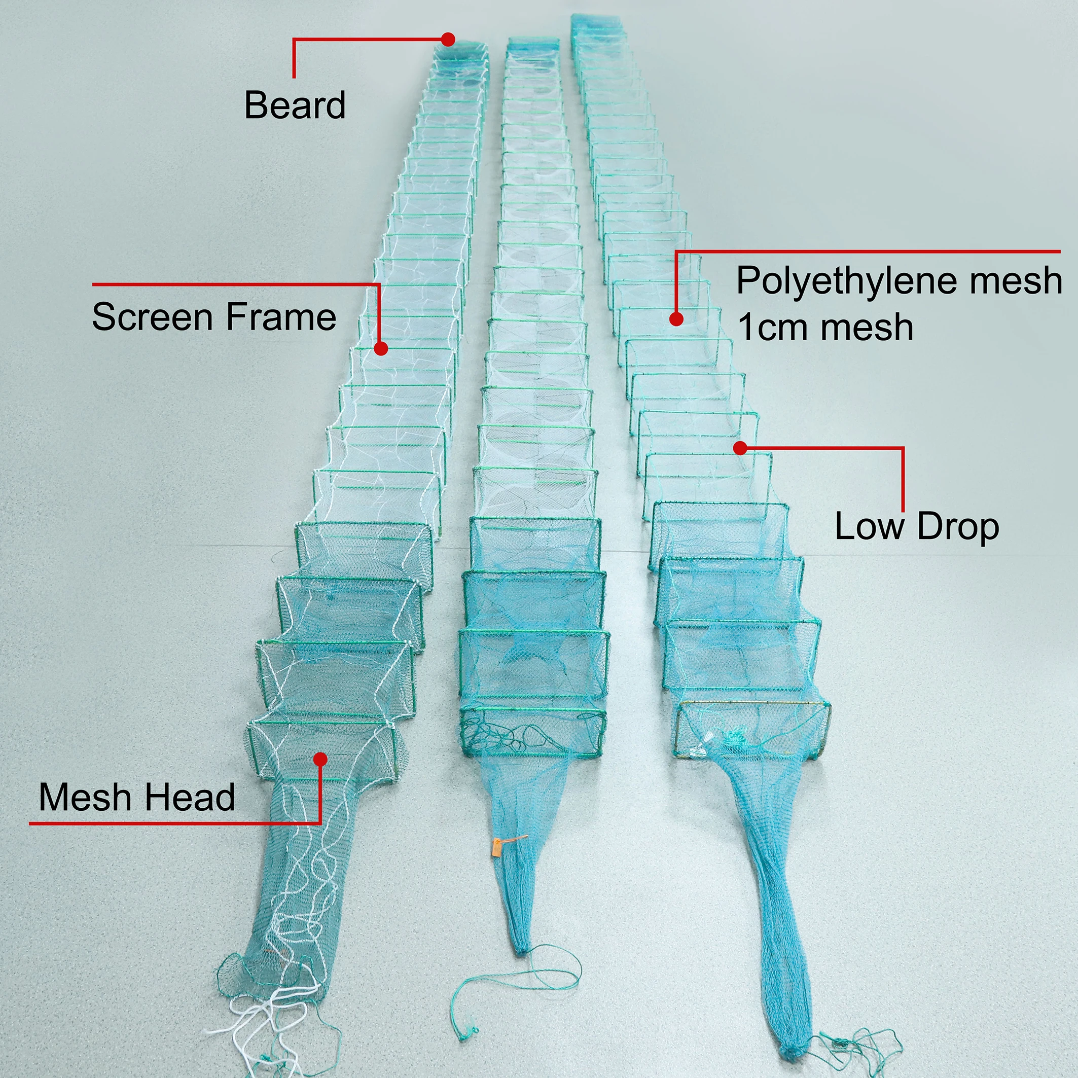 In stock wholesale customized Professional long trap Lobster hermit crab Traps PE Fishing Crab Trap Cage