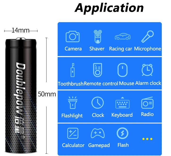 Doublepow OEM/ODM Grade A 1.2V 2700mah Nickel Metal Hydride AA Ni-MH Rechargeable Battery Cell For Consumer Electronics