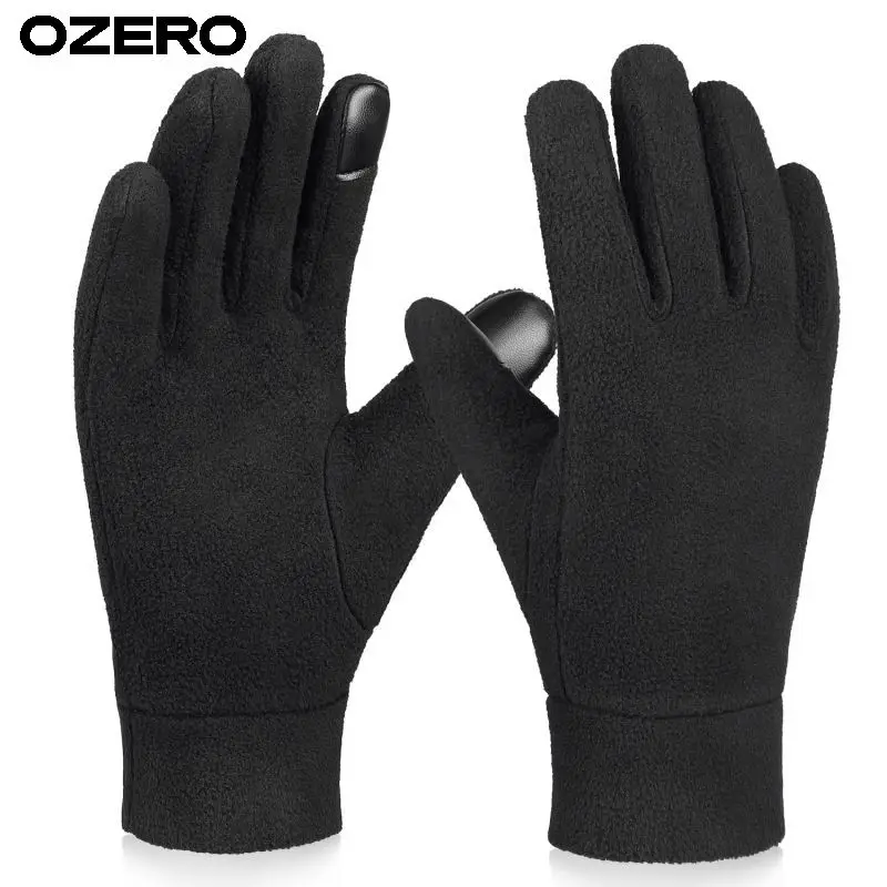 OZERO Fashionable Climbing Extra Grip Private Logo Polyester Women Winter Gloves Touch Screen Men