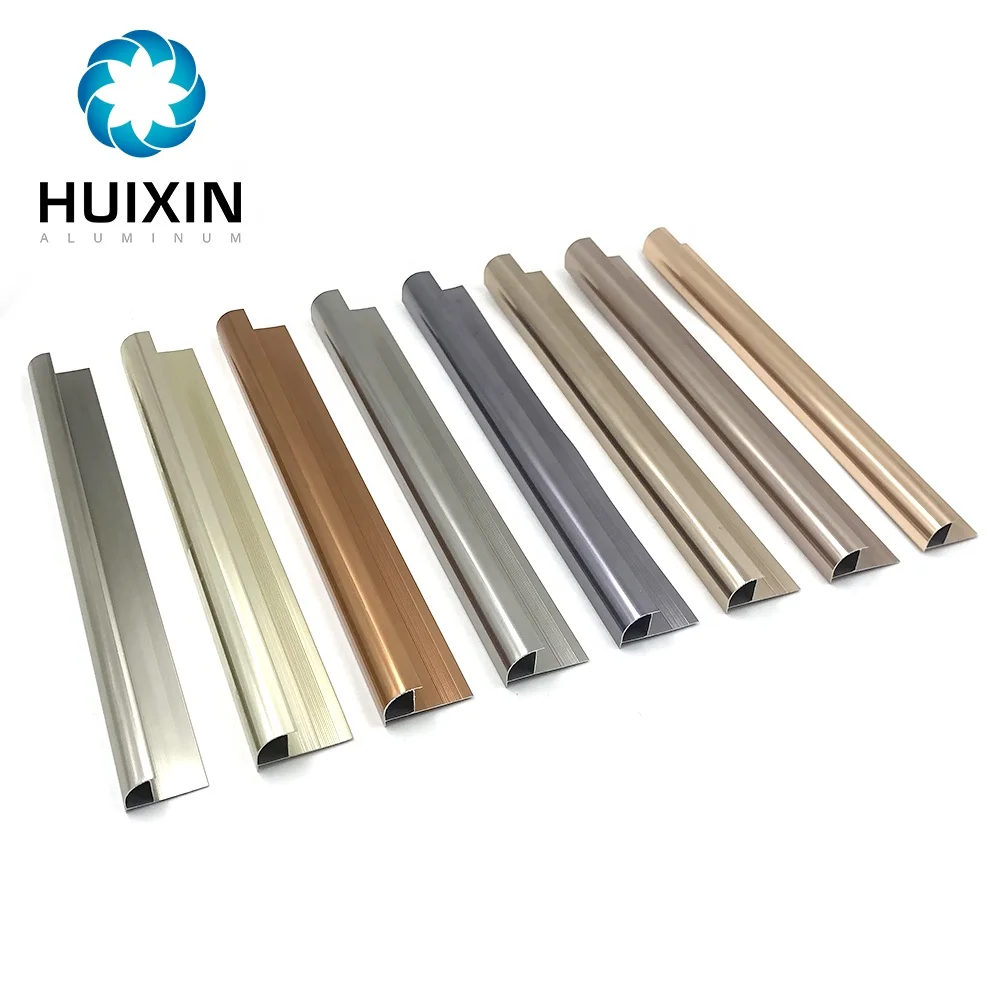 Shiny Surface Tile Edge Accessories Aluminium Tile Trim Corner Profile