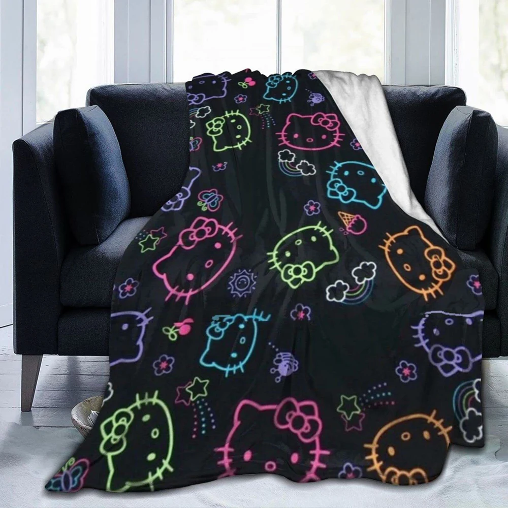 Популярный мультфильм heello kitty цифровая печать фланелевое одеяло