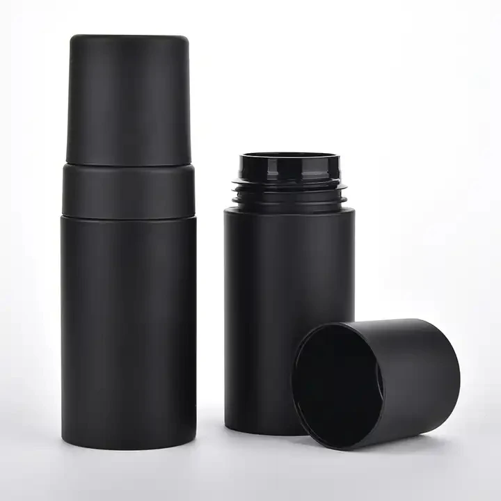 150ml 200ml PET Surface Face Cleanser Liquid Empty Plastic Foam Soap Cosmetic Skincare Bottle Black White Foam Pump Bottle