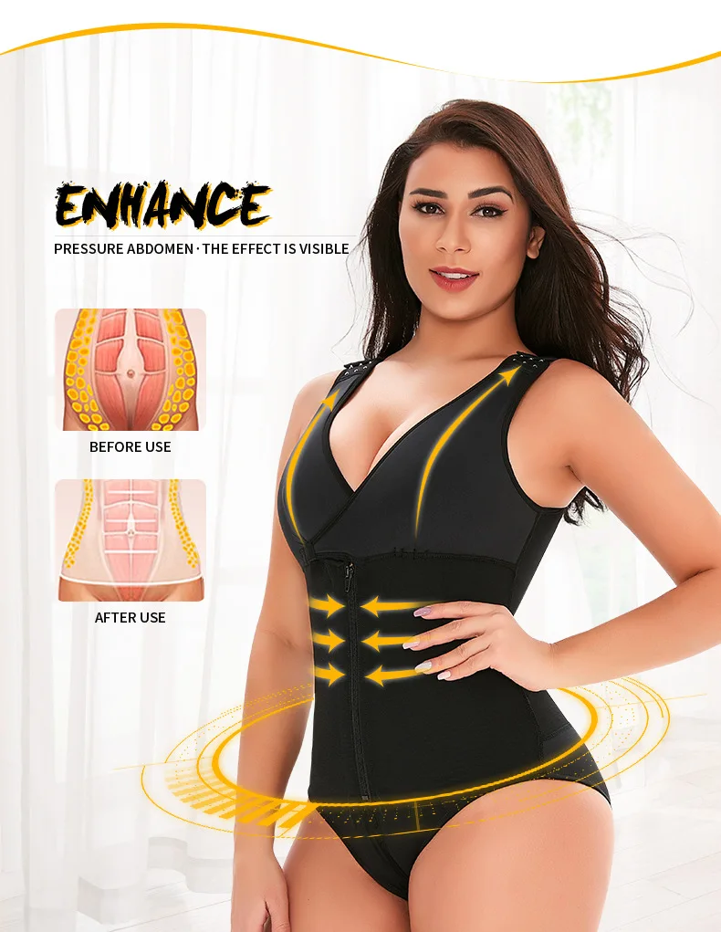 Newest Slimming Tummy Control Zipper Briefs Butt Lifter Enhance Compression Girdle Shapewear