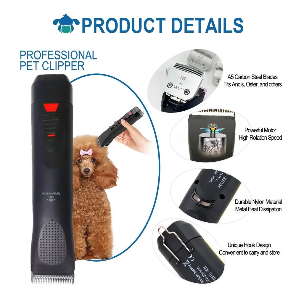 Professional Electric Cordless detachable A5 Blade Pet Hair Cutters Grooming Dog Hair Clippers Only with A5#10 Blade