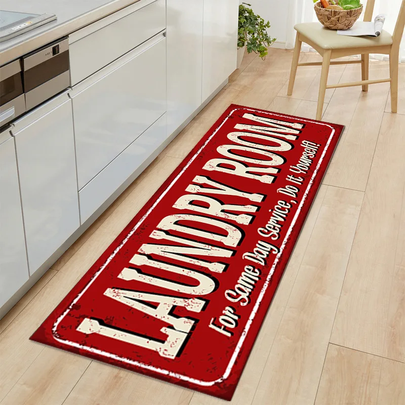 Ready-stock laundry room floor mats, household letter simple American kitchen floor mats, stain-resistant carpets