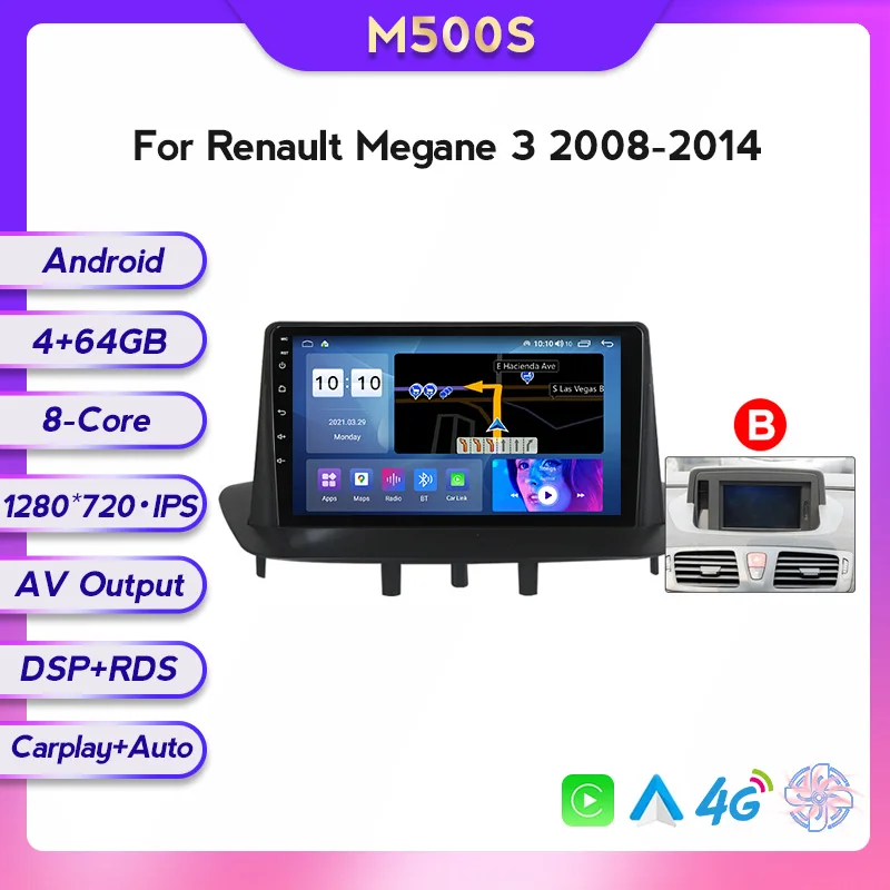  MEKEDE Android 11 8core IPS DSP автомобильный радиоприемник DVD для Renault Megane 3 2008-2014 4 + 64/6 128G GPS Видео Мультимедиа Carplay