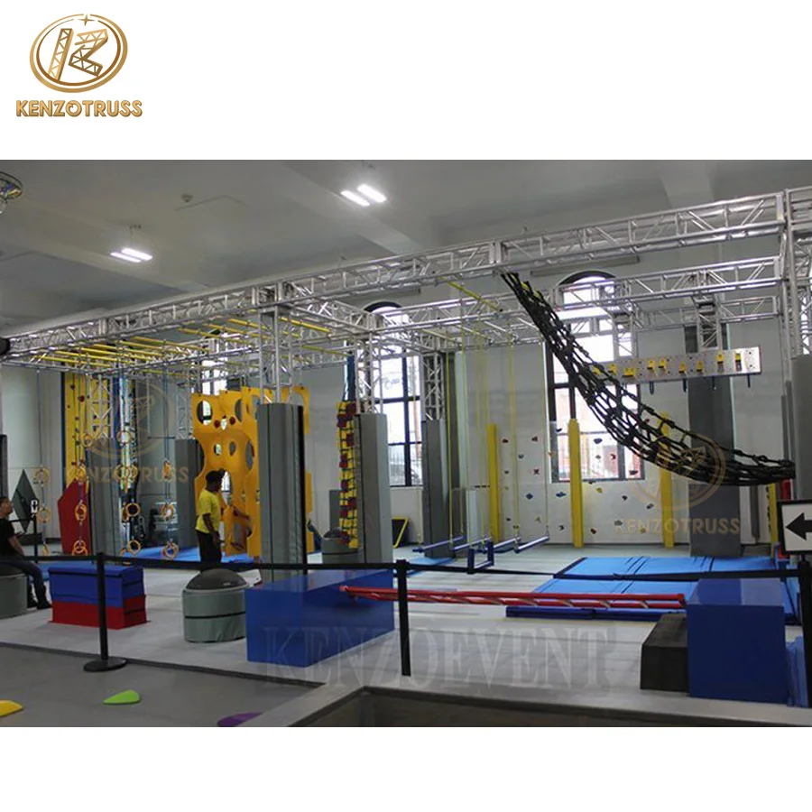 Indoor Gym Equipment Trampoline Park Ninja Warrior Course for Kids