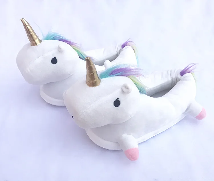 Hot sale wholesale soft Unicorn slippers animal print slippers cute animal print unicorn slippers