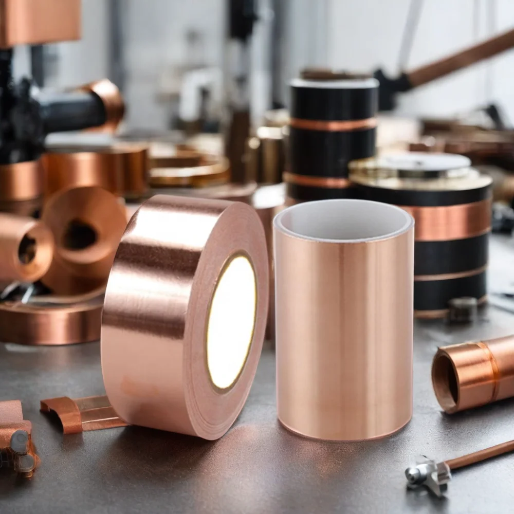 Bulk Conductive Copper Foil Tape Double Side Conductive Tape Copper Foil Gold Tape