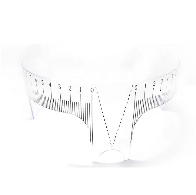 JULONG Reusable Semi Permanent Eyebrow Ruler Eye Brow Measure Tool Eyebrow Guide Ruler Calliper Stencil Makeup