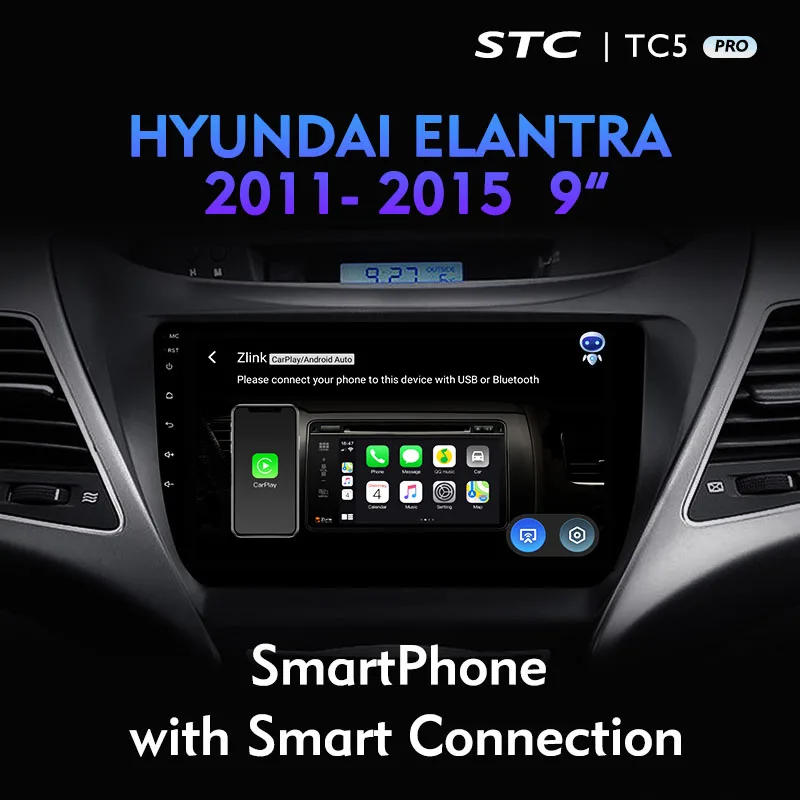 4 Core Android Car Radio 2 Din Carplay Touch Screen  Car Dvd Player For Hyundai Elantra 2014 Gps Auto Electronics