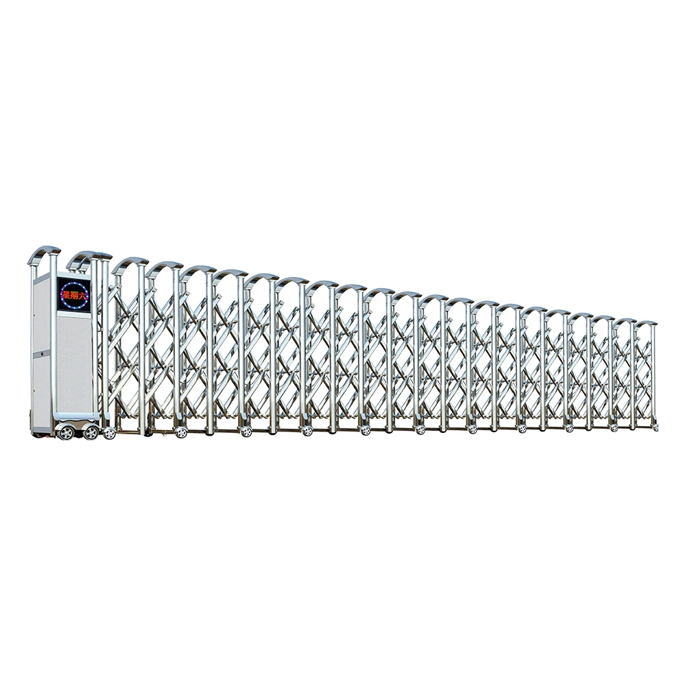 Retractable Fence Gate Entry Electric Folding Gate Aluminum Alloy Retractable Gate For Factory
