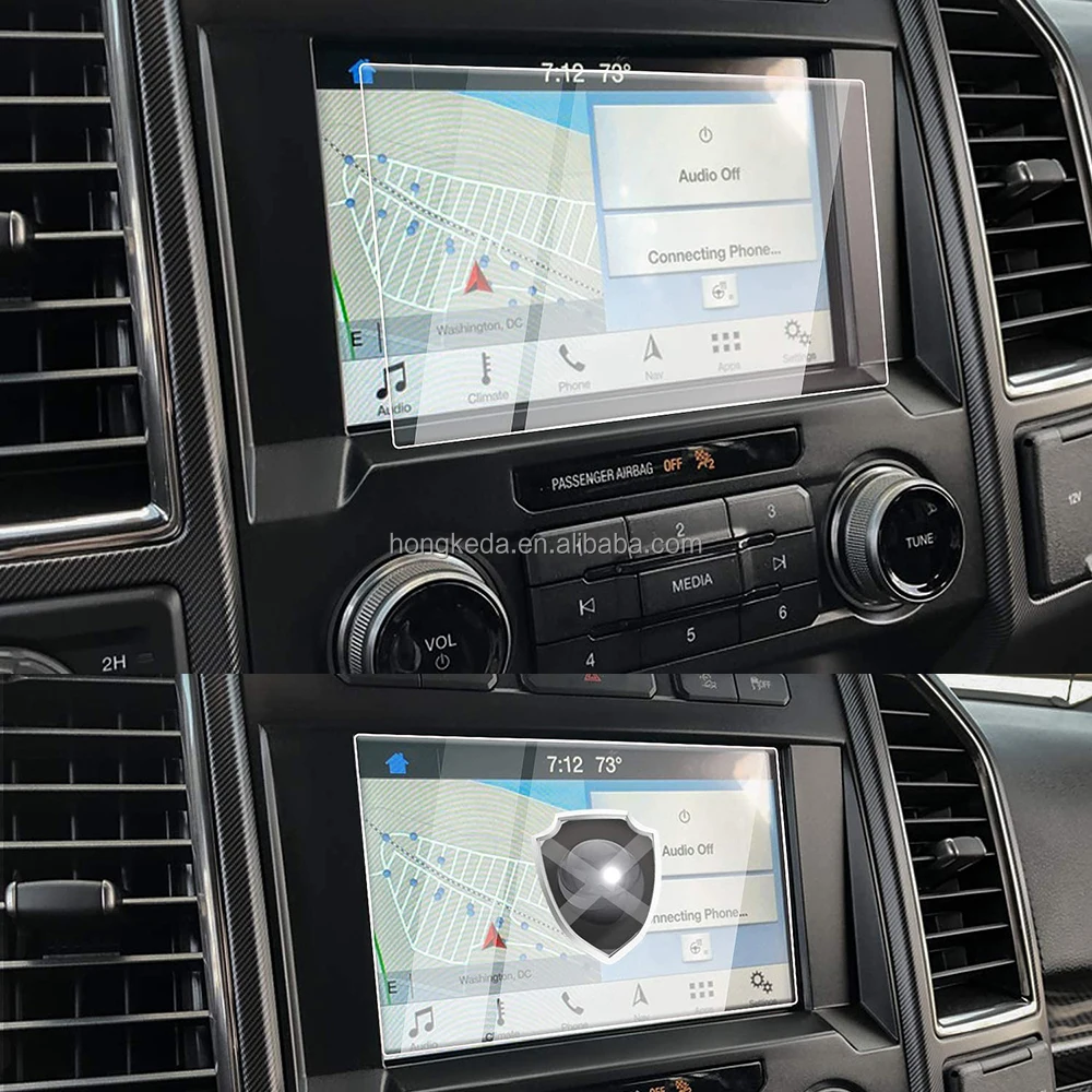 Car Accessories Tempered Glass Car Screen Protector GPS Navigation Touch Screen for 14-20 Ford F150 F250 F150 Dirt-resistant