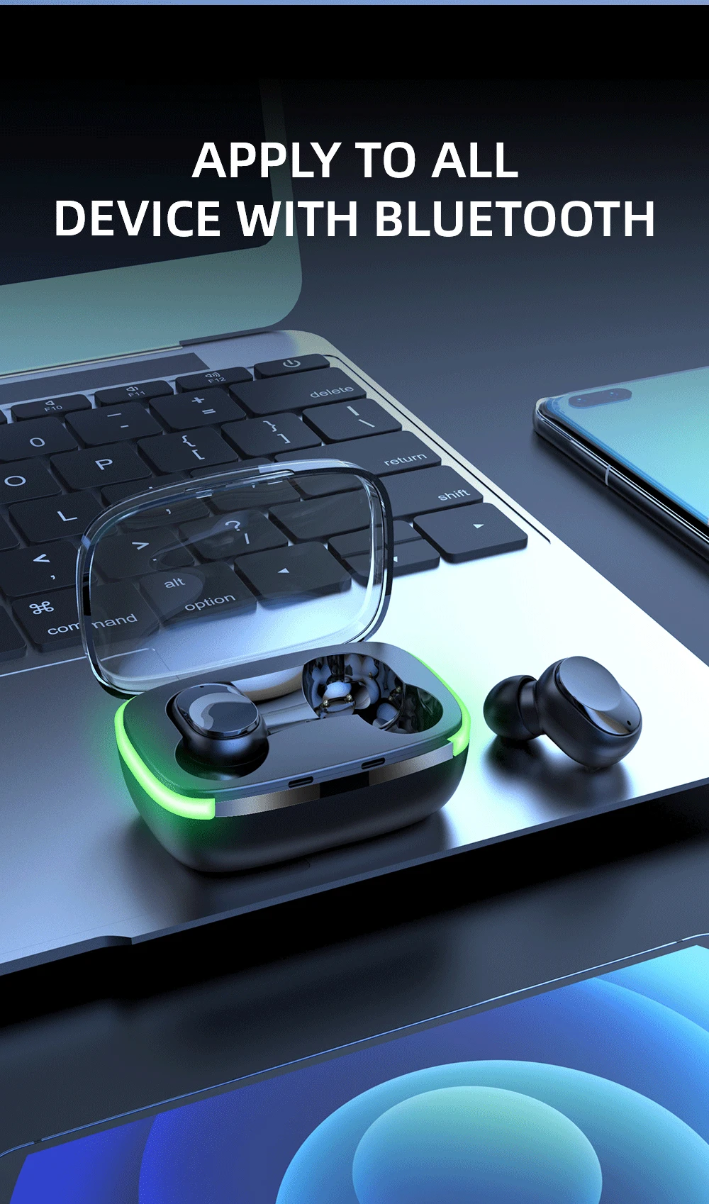 Y60TWS Earphones Blue tooth Wireless Headphones Touch Control Mini Sports Headset Noise Reduction Earbuds For Redmi Xiaomi