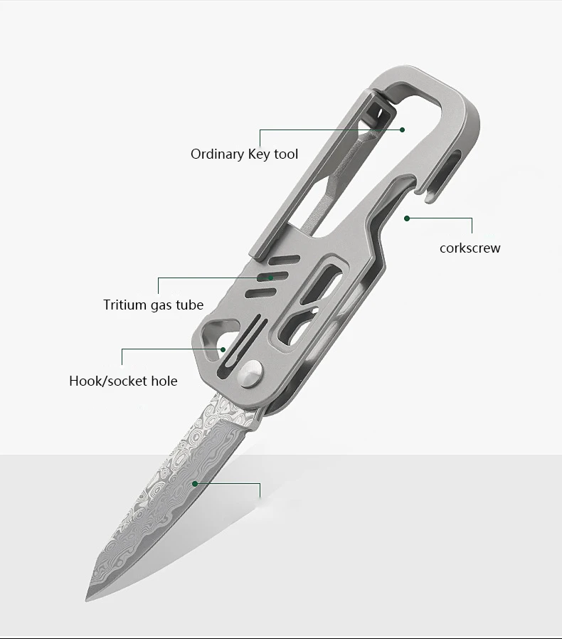 Car keychain simple high-end men's car keychain key chain mini portable key knife