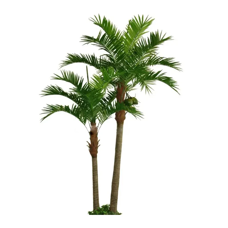 Modern  Decor Large Outdoor Tropical Plastic Bonsai coconut palm Artificial Plants Trees