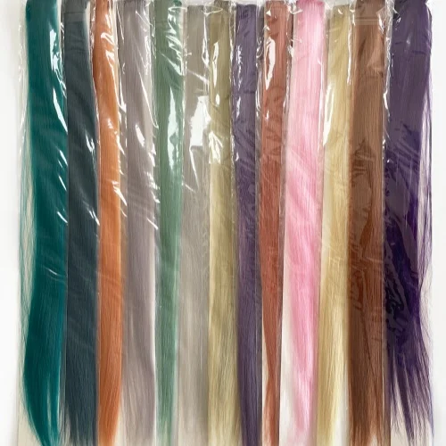 Wholesale 20 Inch 10g Clip In Hair Extension Seamless Synthetic Fiber Hair for woman