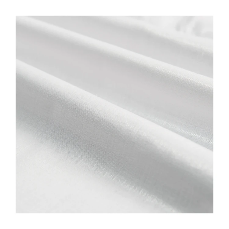 Woven fusible interlining fabric cotton white shirt collar cuff fusing interlining for shirt with good quality
