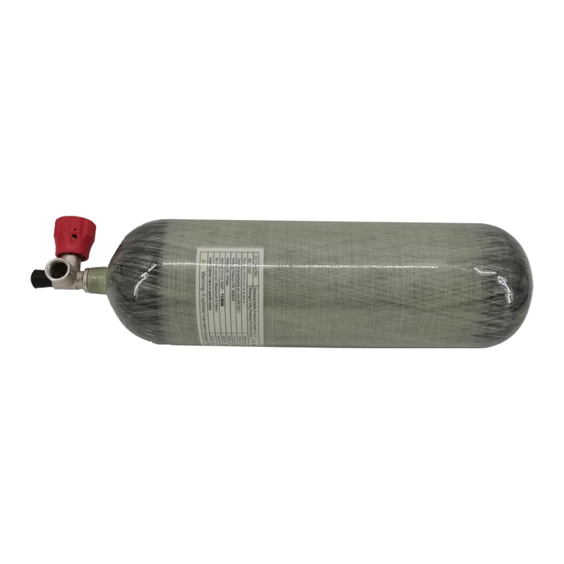 Hot sale 2L 3L 6.8L 9L 12L Composite PCP Hunting Air Tank Scuba Diving Tank Compressed Air Tank Carbon Fiber gas cylinder