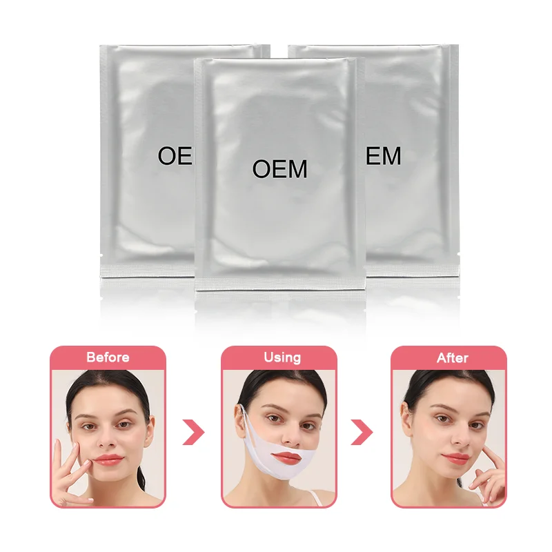 Slimming strap chin neck v shape face mask hydrogel v line face lifting mask