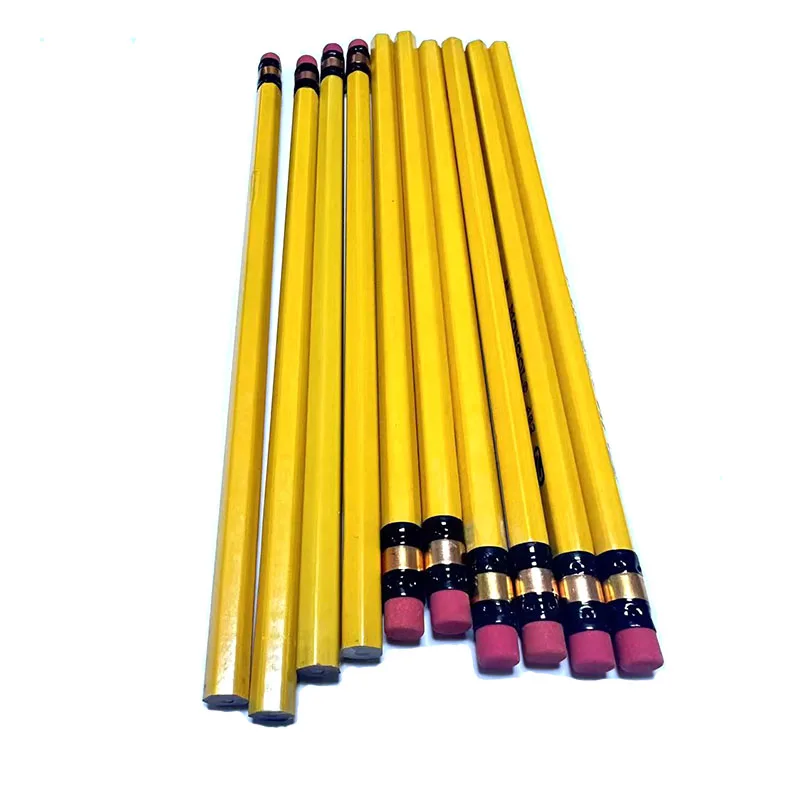 Wholesale High Quality Wood HB Pencils Bulk Yellow No.2 Pencils For Students Natural Wood Black Lead Pencil