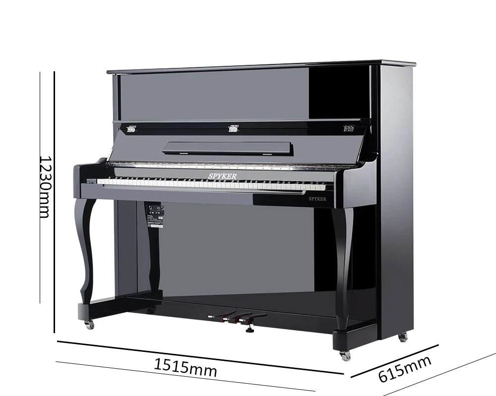 SPYKER Digital Upright Piano Factory 88 keys Touch Sensitive Hammer Keyboard MIDI Black Polish HD-L123 Vertical Piano