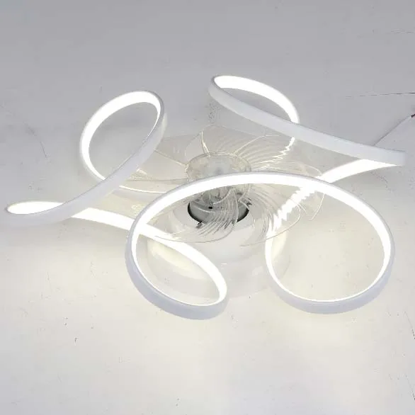 New Arrival Family Hotel Luxurious Silent Silicon Steel Pure Copper Motor Remote Control Led Ceiling Light with Fan Air Cooler