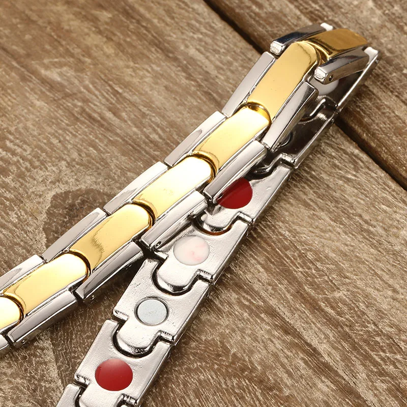 Mens Health Energy Bracelet Bangle for Arthritis Twisted Healthy Magnetic Bracelet Women Power Therapy Magnets Titanium Steel