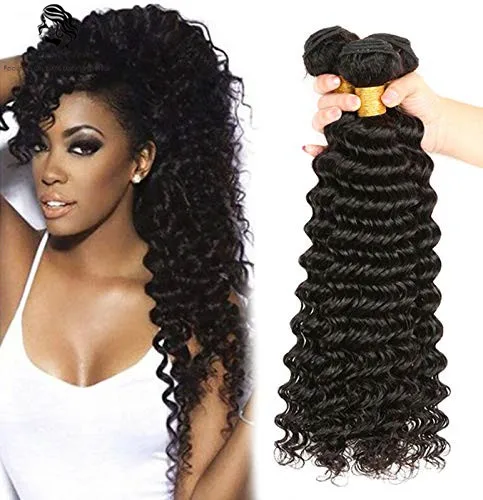 
Mellow Waves 2021 new arrival Malaysian Hair Deep Curly 8-40 inch Hair Weave 12A Unprocessed Wave Bundles for black women 