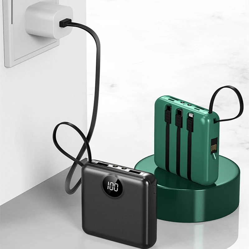 Factory selling Slim Pocket powerbank Small Size 10000 mAh Phone External Battery Charger 1000mAh Mini Portable Power Bank