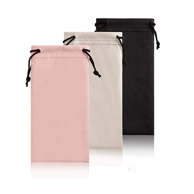 Soft Cloth Waterproof Sunglasses Bag Microfiber Dust Storage Pouch Glasses Carry Bag Portable Eyewear Case Container