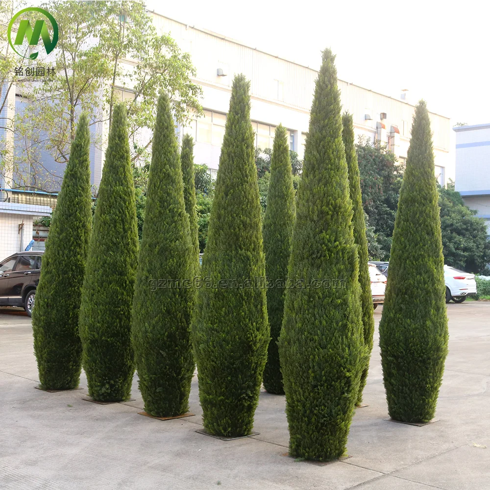 Newest artificial cypress tree anti-UV  customized high simulation cedar tree open air large faux tree for decoration