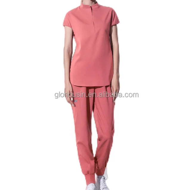 GloriousIn RTS scrubs 2023 hotel nursing yoga uniforms ladies natural sugar scrubcap dry-fit barco whole sale reversible capri p