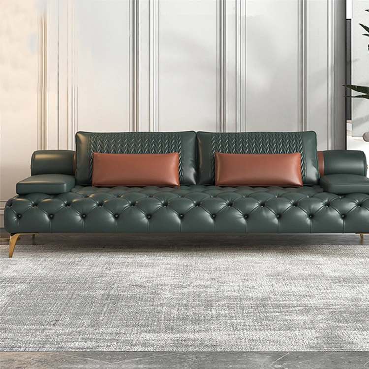 Funiture living room sofas,artistic leather sofa set,Luxury Modern leather Sofa set