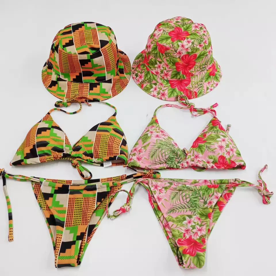 2023 custom  plus size hot sexy string  bikini young girl swimwear woman thong bikinis beachwear