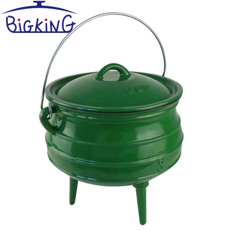 Cast iron enamel potjie pot
