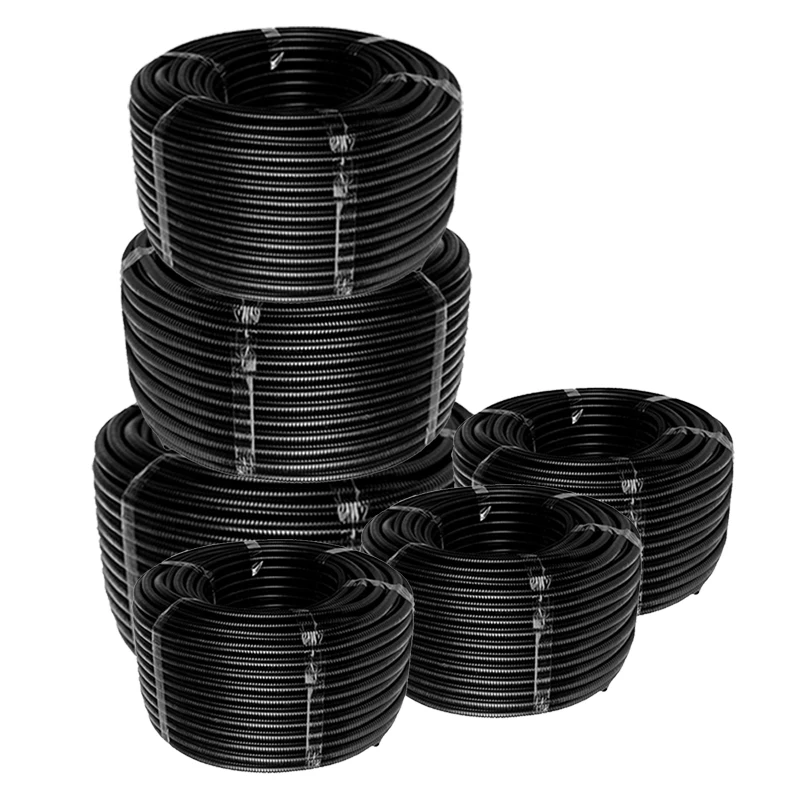 Factory wholesale plastic flexible cable wire conduit stretch hose PP corrugated exhaust pipe AD11.5mm