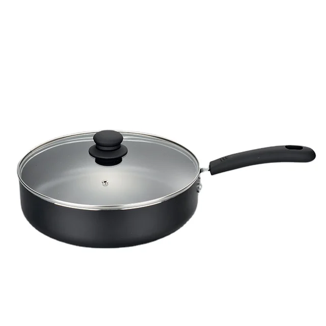 Высококачественная алюминиевая сковорода для фритюрницы с антипригарным покрытием бакелитовой и металлической ручкой