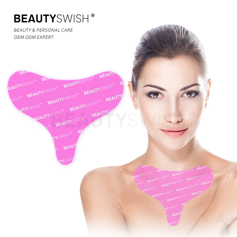 OEM Patch T shape Chest Mask Anti Wrinkle Soft Adhesive Reusable Silicone Chest Pad For Decollete