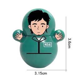 korean tv series Drama Squid Game Tumbler Figure Doll Red Man Gift Desktop Decoration Accessories Squid Game Toy