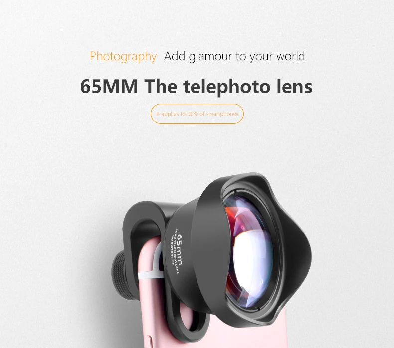 65 мм 4k HD без искажений объектив камеры телефона для iPhone Samsung макрообъектив и широкоугольный со светодиодной подсветкой дорожным