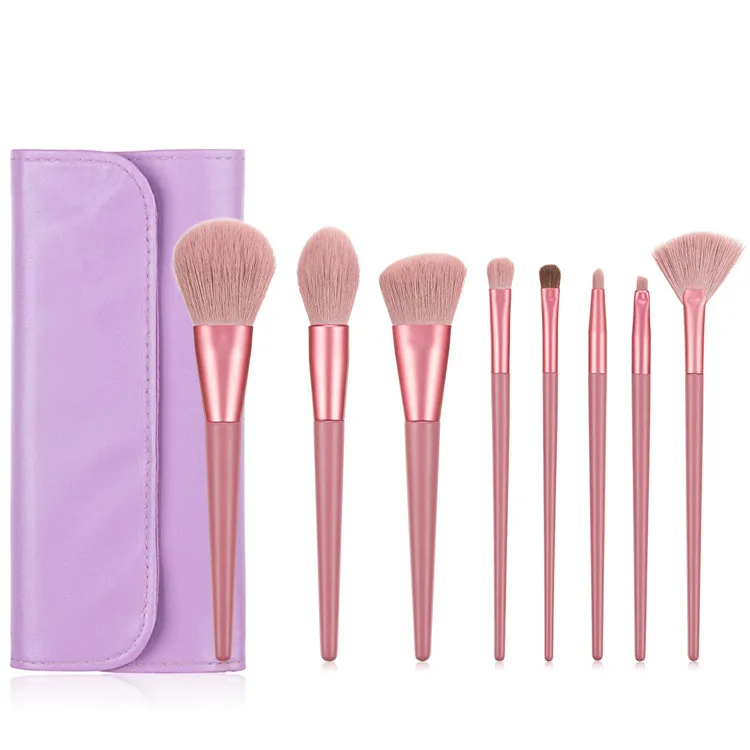 WELLFLYE MABR-050 8pcs Diamond Makeup Brushes Private Label Powder Foundation Eye Shadow Eyebrow Crystal Makeup Brush Set Kit