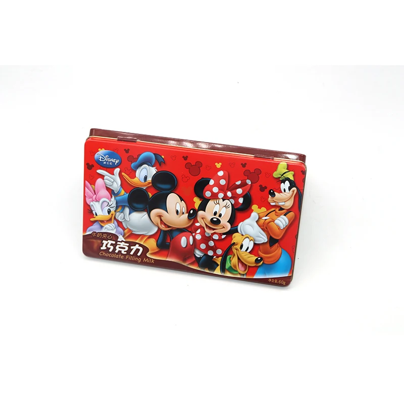 Custom Logo Metal Hinged Candy Mint Tin Box Mini Rectangular Candy Mint Tin Box Chocolate Tin Case